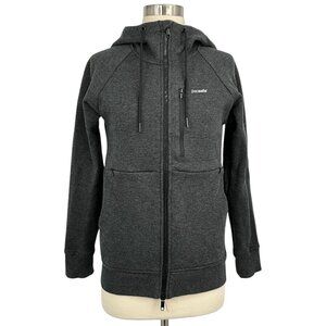 PacSafe Transit Hoodie Size XS Gray Full Zip Anti Theft Pocket Travel *FLAW